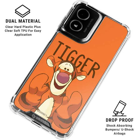 Disney Winnie the Pooh Tigget Portrait Moto G Power 5G (2024) Clear Case