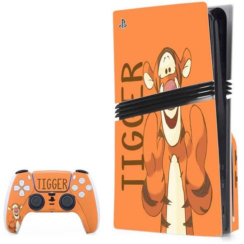 Disney Winnie the Pooh Tigget Portrait PS5 Pro Disk Bundle Skin