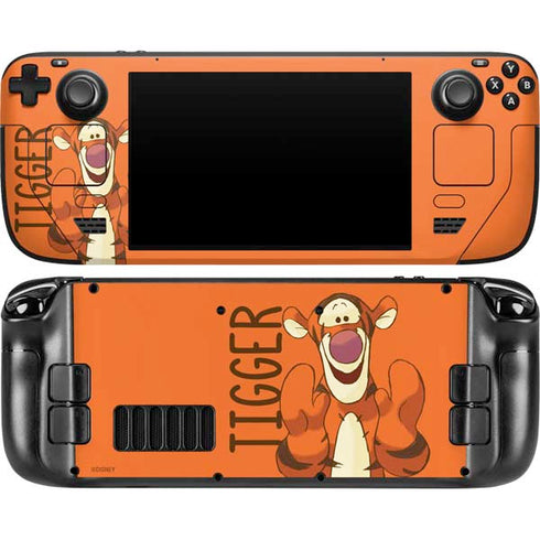 Disney Winnie the Pooh Tigget Portrait Steam Deck Handheld Gaming Computer OLED Skin