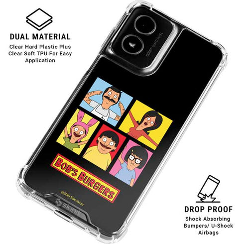 Bobs Burgers Tiles Moto G Power 5G (2024) Clear Case