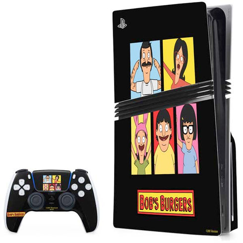 Bobs Burgers Tiles PS5 Pro Disk Bundle Skin
