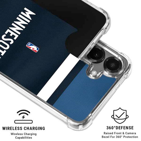 NBA Minnesota Timberwolves Jersey Galaxy S26 Clear Case