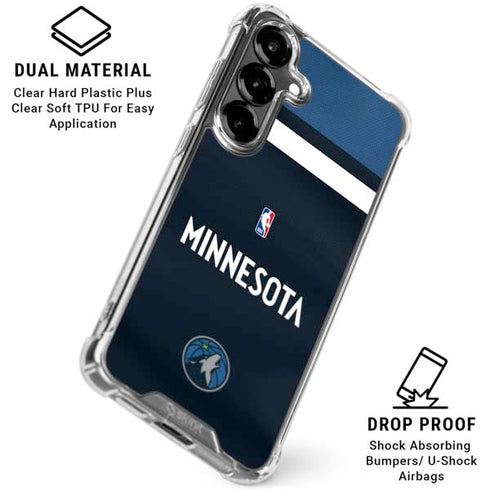 NBA Minnesota Timberwolves Jersey Galaxy S26 Clear Case