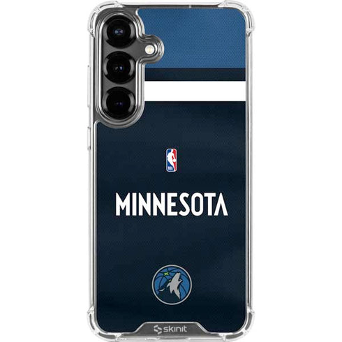 NBA Minnesota Timberwolves Jersey Galaxy S26 Plus Clear Case