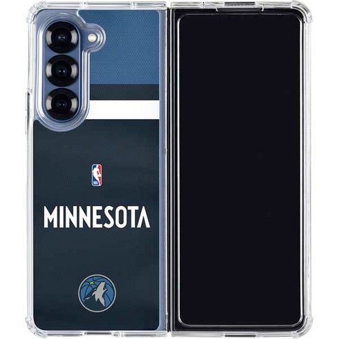 NBA Minnesota Timberwolves Jersey Galaxy Z Fold7 Clear Case