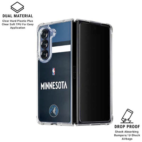 NBA Minnesota Timberwolves Jersey Galaxy Z Fold7 Clear Case