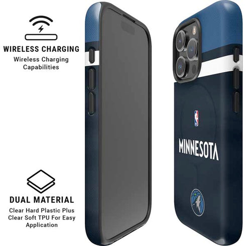 NBA Minnesota Timberwolves Jersey iPhone 16 Pro Max Magsafe Impact Case