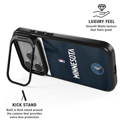 NBA Minnesota Timberwolves Jersey iPhone 17 Pro Kickstand Case