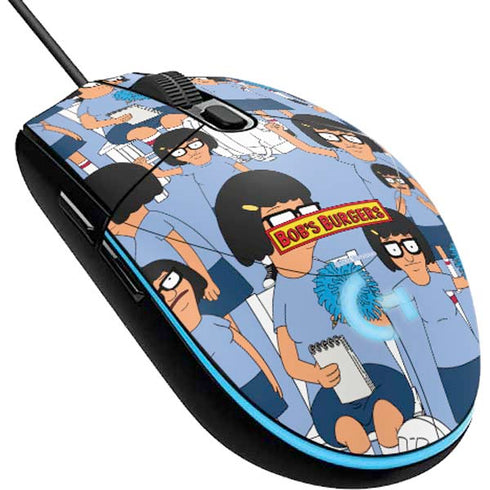 Bobs Burgers Tina Belcher G203 Prodigy RGB Wired Gaming Mouse Skin