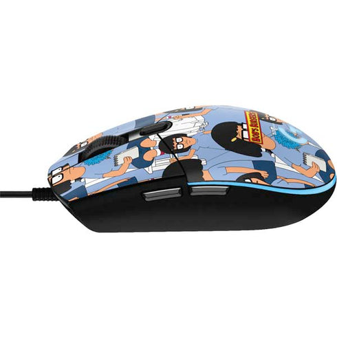 Bobs Burgers Tina Belcher G203 Prodigy RGB Wired Gaming Mouse Skin