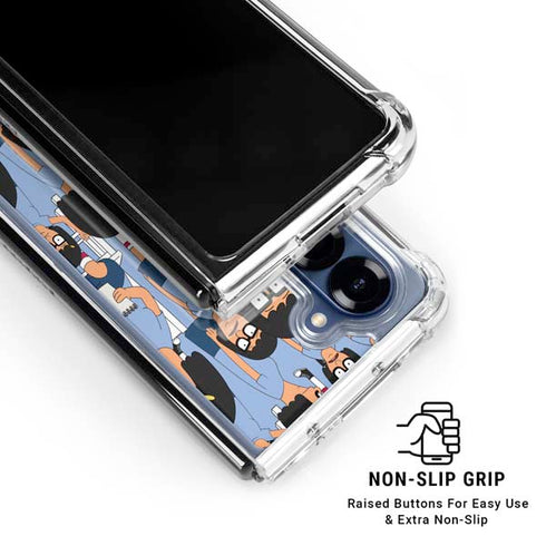 Bobs Burgers Tina Belcher Galaxy Z Fold6 Clear Case