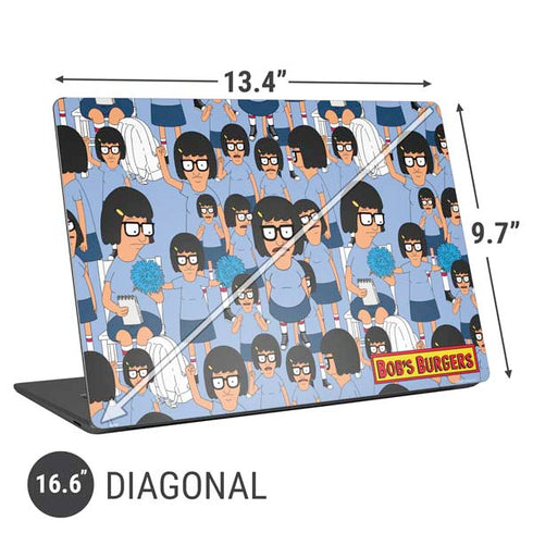 Bobs Burgers Tina Belcher Universal Laptop 16.6in (13.4 x 9.7in) Skin
