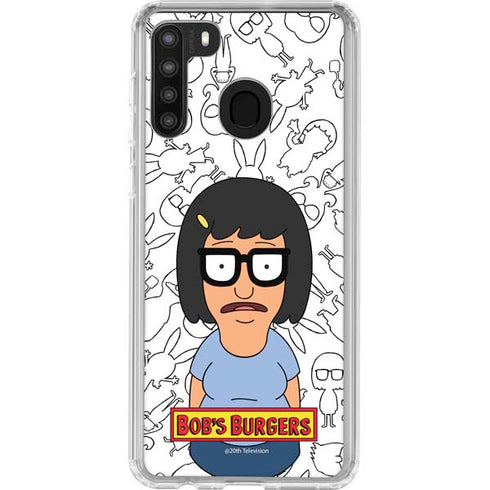 Bobs Burgers Tina Uhh Galaxy A21 Clear Case
