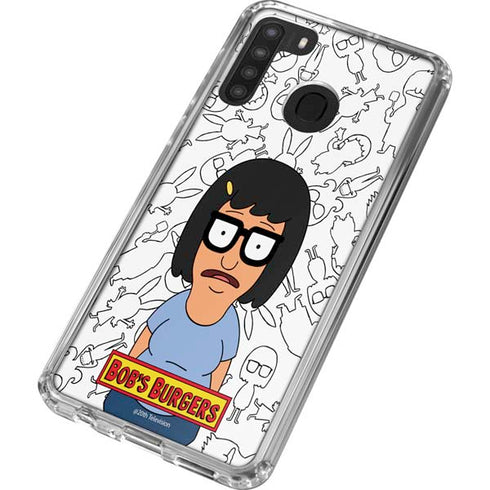 Bobs Burgers Tina Uhh Galaxy A21 Clear Case