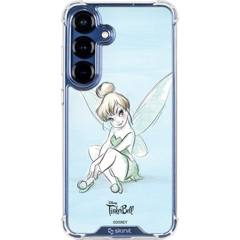 Disney Tinker Bell Sketch Art Galaxy S25 Clear Case