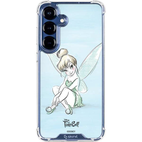 Disney Tinker Bell Sketch Art Galaxy S25 Plus Clear Case