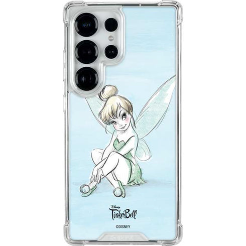 Disney Tinker Bell Sketch Art Galaxy S25 Ultra Clear Case
