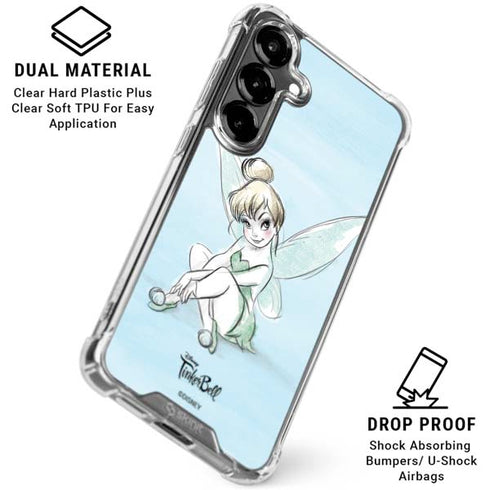 Disney Tinker Bell Sketch Art Galaxy S26 Clear Case