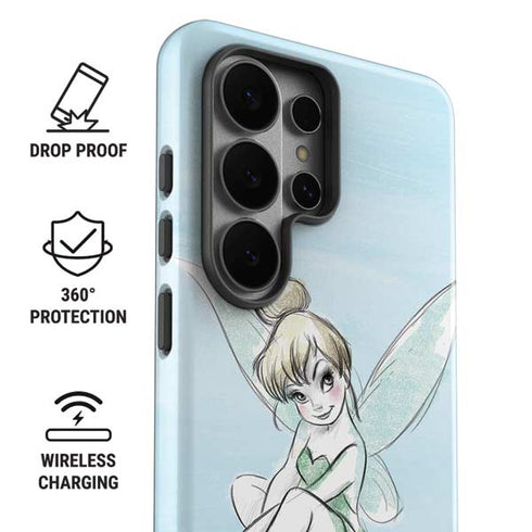 Disney Tinker Bell Sketch Art Galaxy S26 Ultra Impact Case
