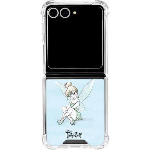 Disney Tinker Bell Sketch Art Galaxy Z Flip7 Clear Case