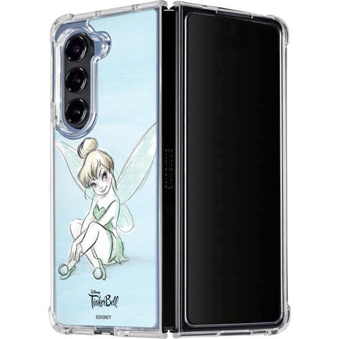 Disney Tinker Bell Sketch Art Galaxy Z Fold5 5G Clear Case