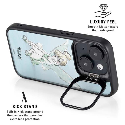 Disney Tinker Bell Sketch Art iPhone 15 Plus Kickstand Case