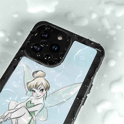 Disney Tinker Bell Sketch Art iPhone 15 Pro Waterproof Case
