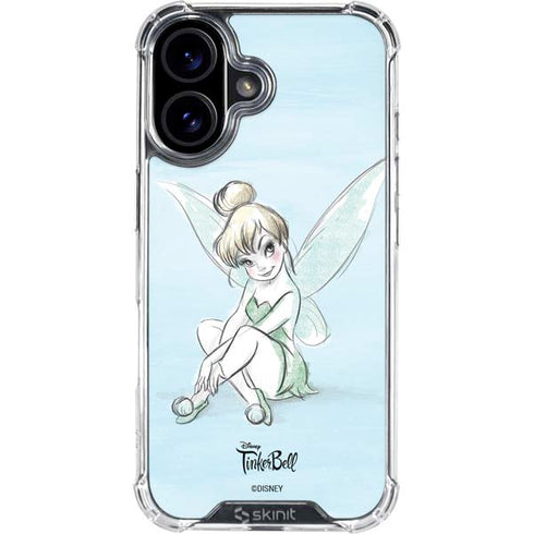 Disney Tinker Bell Sketch Art iPhone 16 Plus Clear Case