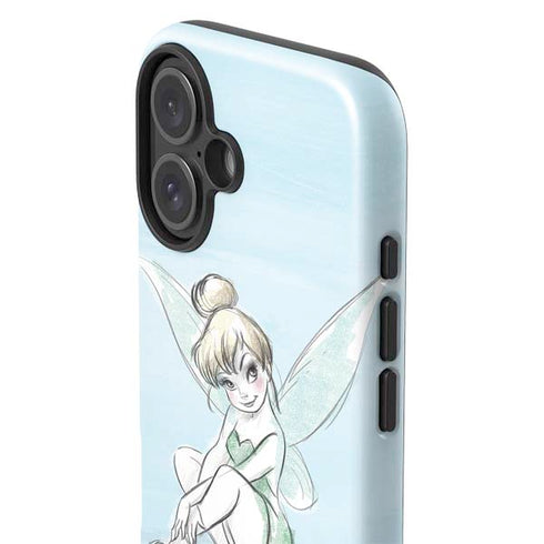 Disney Tinker Bell Sketch Art iPhone 16 Plus Impact Case