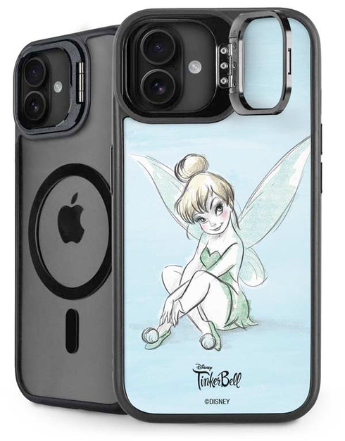 Disney Tinker Bell Sketch Art iPhone 16 Plus Kickstand Case