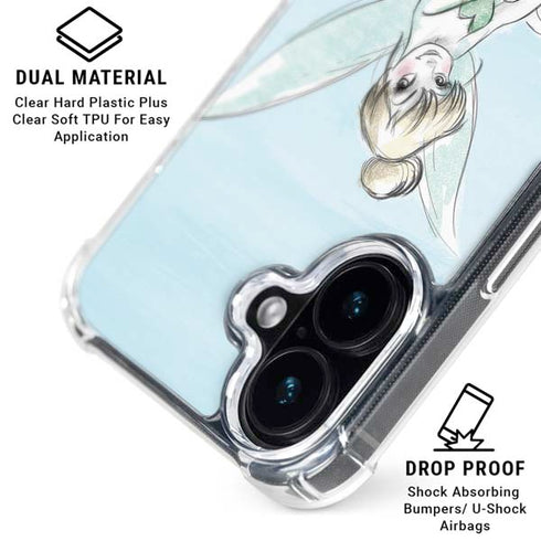 Disney Tinker Bell Sketch Art iPhone 16 Plus MagSafe Case