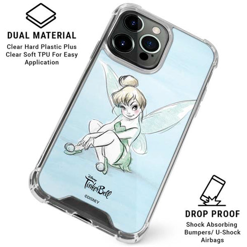 Disney Tinker Bell Sketch Art iPhone 16 Pro Clear Case