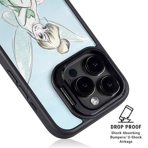 Disney Tinker Bell Sketch Art iPhone 16 Pro Max Kickstand Case
