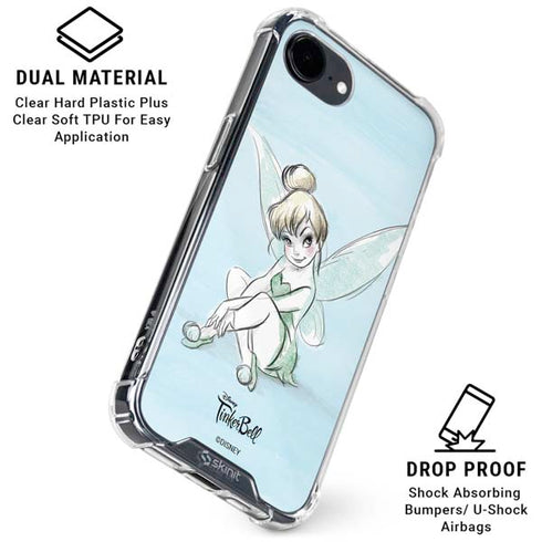 Disney Tinker Bell Sketch Art iPhone 16e Clear Case