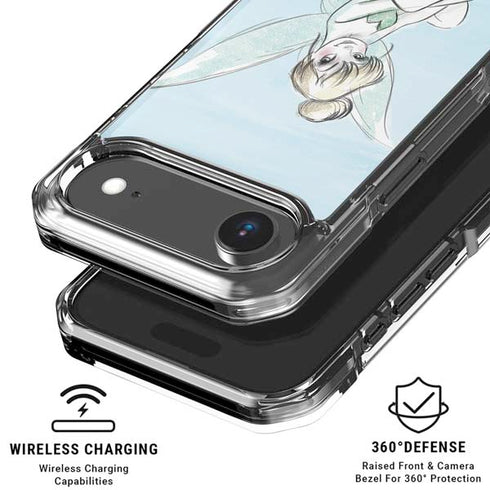 Disney Tinker Bell Sketch Art iPhone 17 Air Clear Case