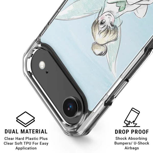 Disney Tinker Bell Sketch Art iPhone 17 Air Clear Case