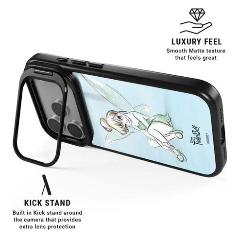Disney Tinker Bell Sketch Art iPhone 17 Pro Kickstand Case