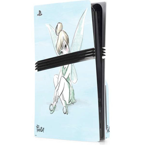 Disney Tinker Bell Sketch Art PS5 Pro Disk Console Skin