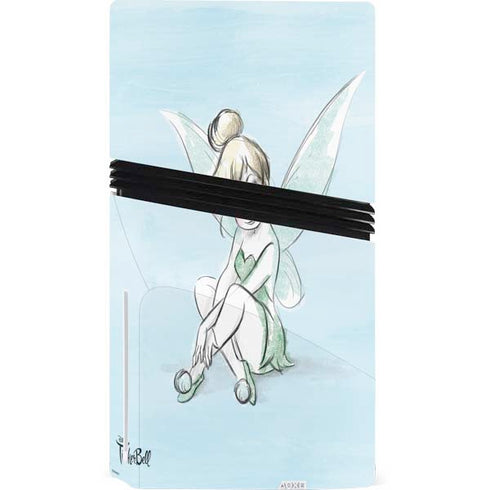 Disney Tinker Bell Sketch Art PS5 Pro Disk Console Skin