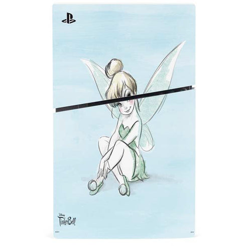 Disney Tinker Bell Sketch Art PS5 Slim Digital Edition Console Skin