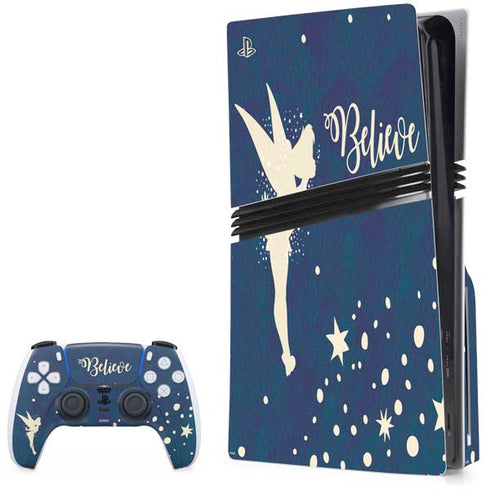 Disney Tinker Bell Believe PS5 Pro Disk Bundle Skin