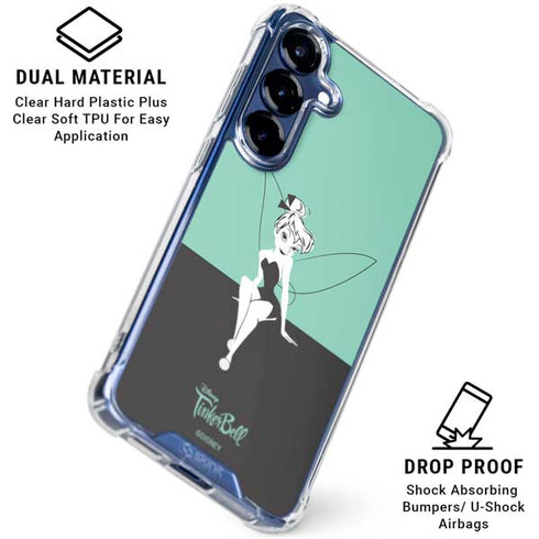 Disney Tinker Bell Color Block Galaxy S25 Plus Clear Case