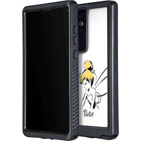 Disney Tinker Bell Dreamer Ink Art Galaxy S24 Ultra Waterproof Case