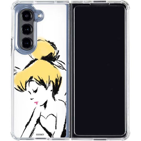 Disney Tinker Bell Dreamer Ink Art Galaxy Z Fold5 5G Clear Case