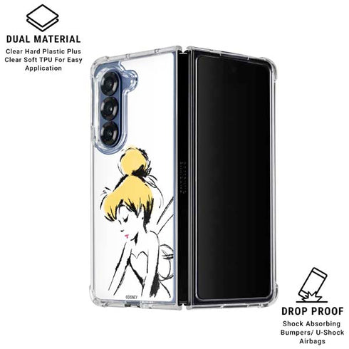 Disney Tinker Bell Dreamer Ink Art Galaxy Z Fold6 Clear Case