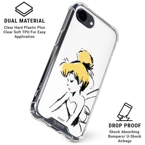 Disney Tinker Bell Dreamer Ink Art iPhone 16e Clear Case