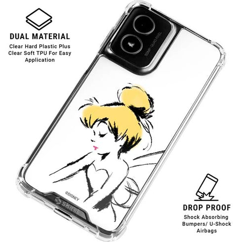 Disney Tinker Bell Dreamer Ink Art Moto G Power 5G (2024) Clear Case