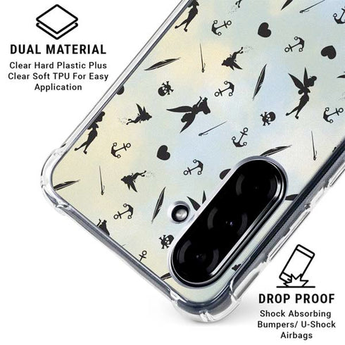 Disney Tinker Bell Fairy Size Pattern Galaxy A36 5G Clear Case