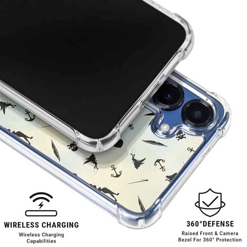 Disney Tinker Bell Fairy Size Pattern Galaxy S25 Clear Case