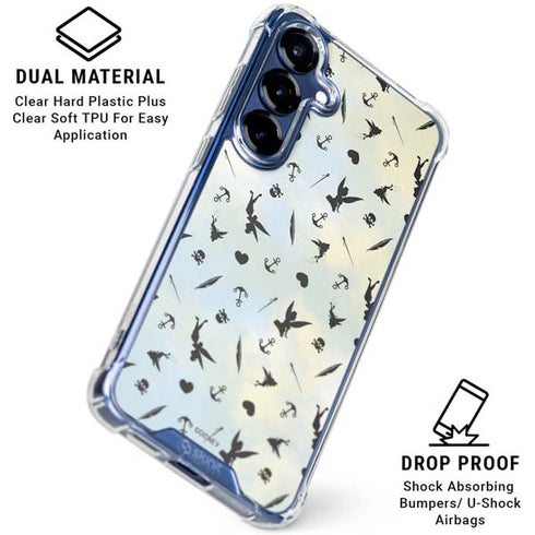 Disney Tinker Bell Fairy Size Pattern Galaxy S25 Clear Case